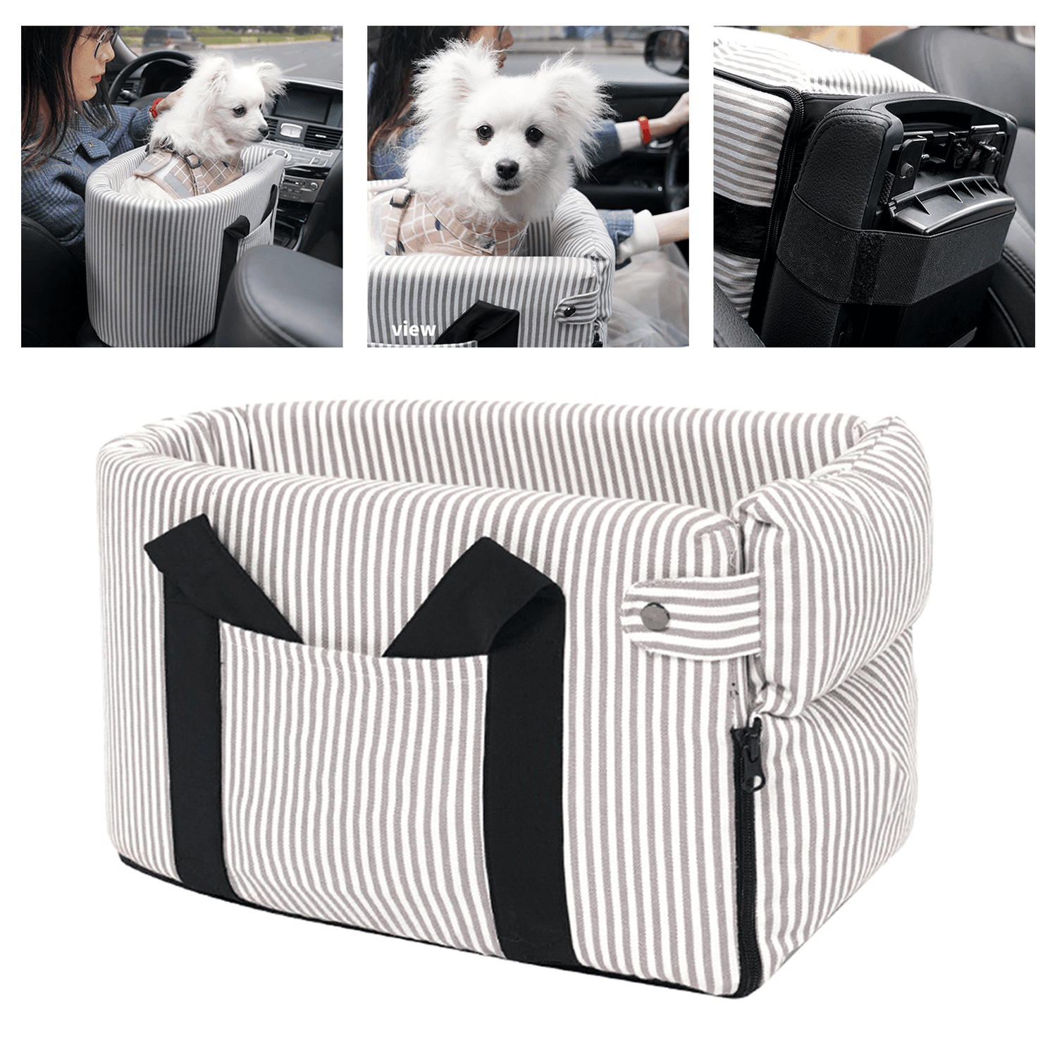 Petcomp 0 Motifs à rayures Lit portable pour petit chien - JollyBed™