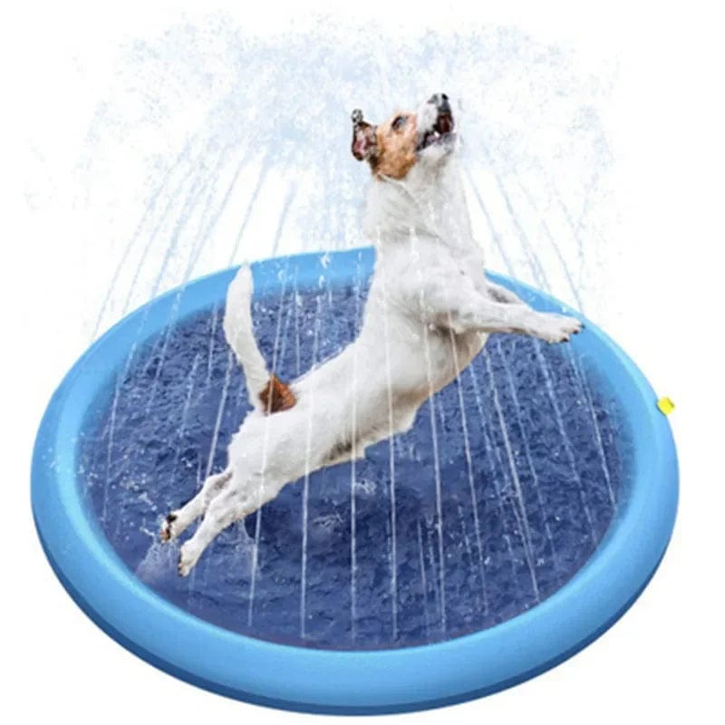 Petcomp Bleu / 100cm Piscine pour animaux avec jet d'eau inclus Petcomp