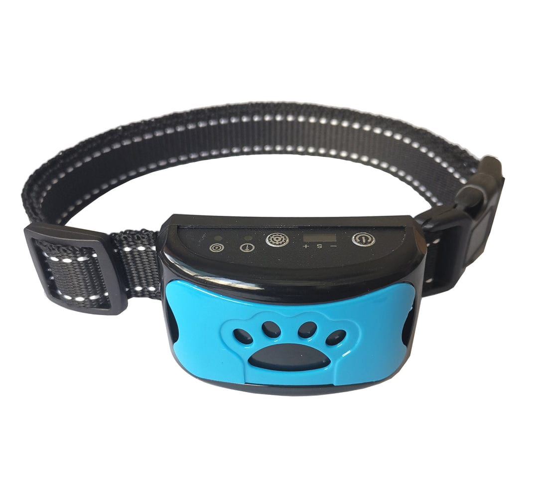 Petcomp Bleu WOOFSTOPPER™ - Collier anti-aboiements respectueux des animaux