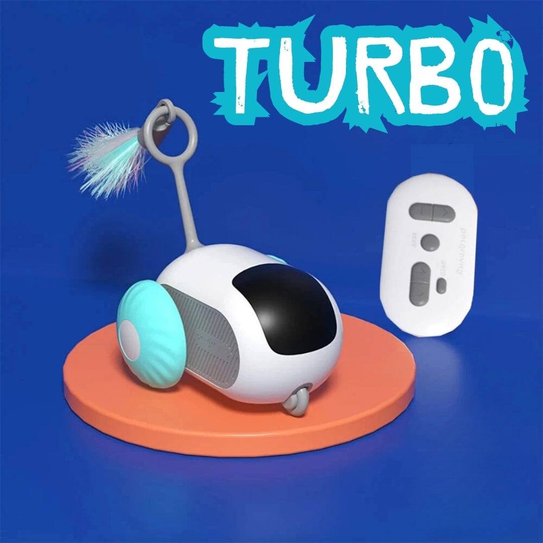 Petcomp jouet interactif bleu TURBO - Voiture interactive pour Chat